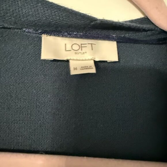 Loft Outlet | Blue Open Cardigan Sweater | Size M - Picture 6 of 7